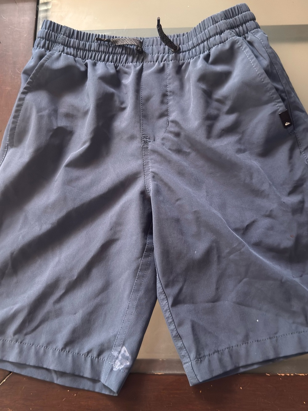 Quiksilver Men's Slate Blue Athletic Drawstring Shorts